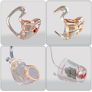 Différents types d'embouts en otoplastique